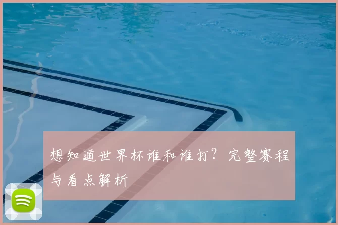 想知道世界杯谁和谁打?完整赛程与看点解析